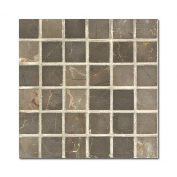 mona brown 2x2 mozaiek geschliffen